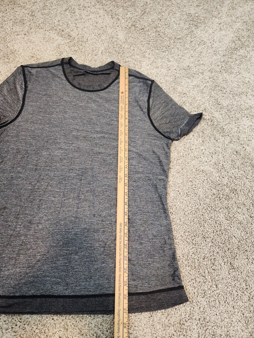 Lululemon Mens Reverse Sprint Short Sleeve In Heathered Black Size Medium - Picture 10 of 10